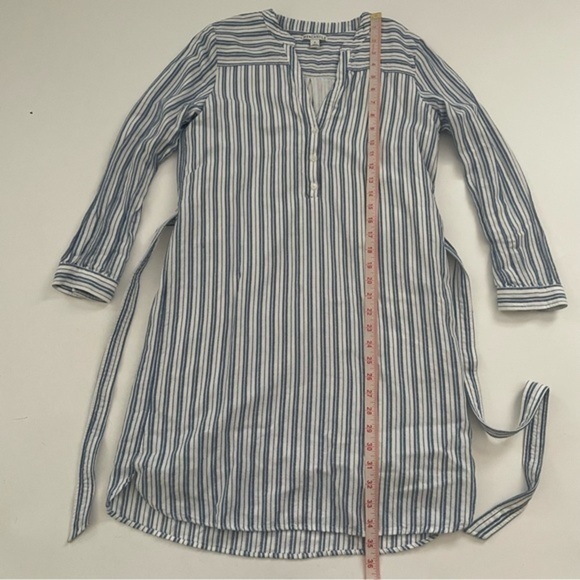 J Crew Mercantile Textured Stripe Shirt Dress Long Sleeve - Picture 7 of 8